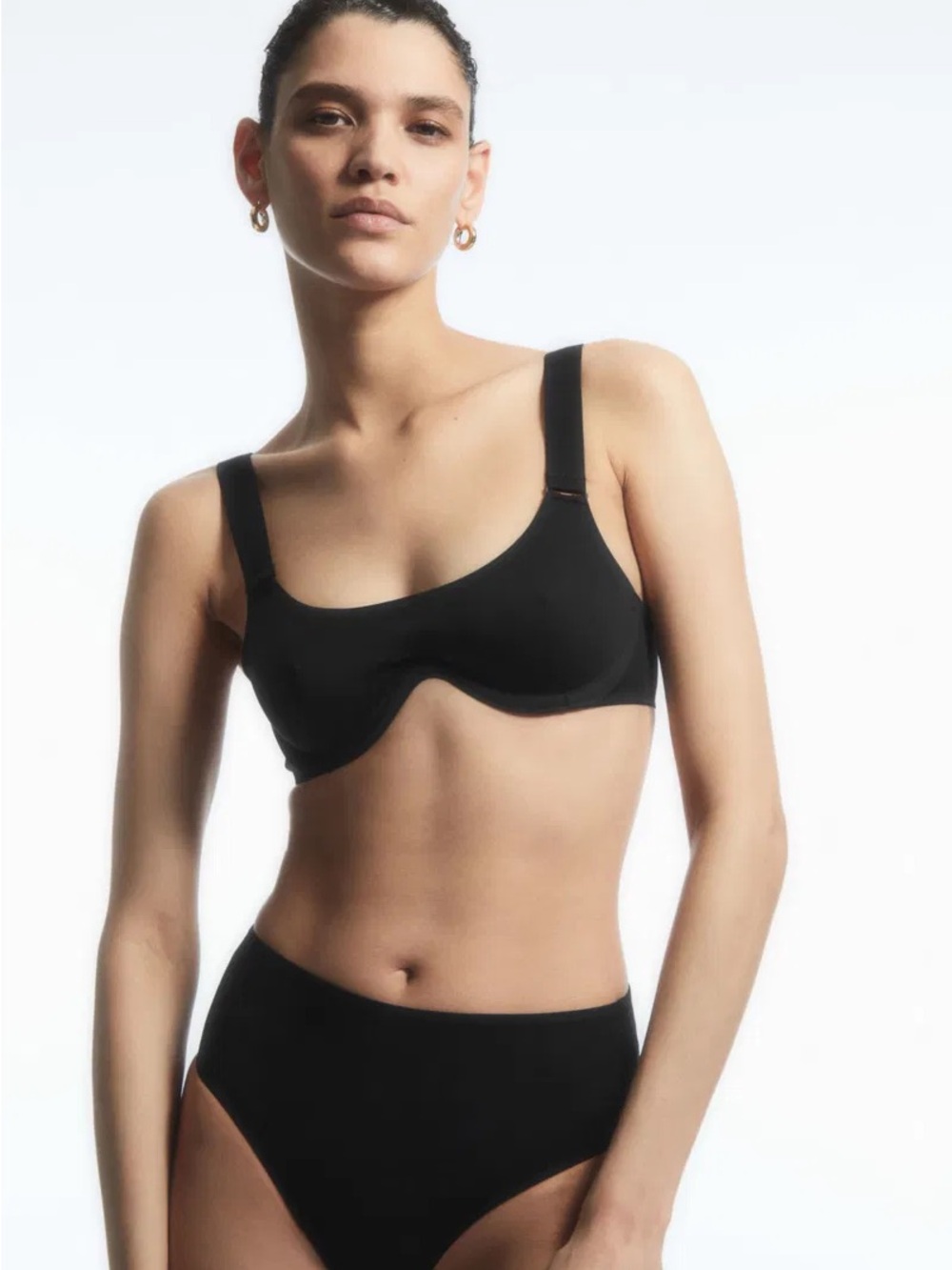 COS Black Underwire Scoop Bikini Top
